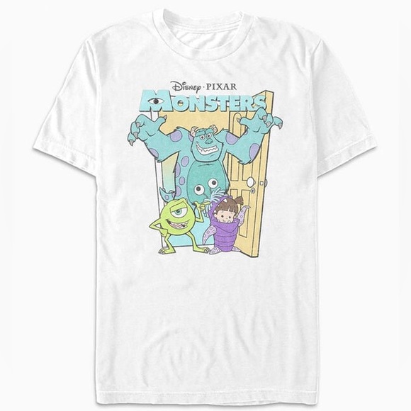 💥Women’s Size M | Disney’s Pixar Monsters Inc Group Poster T-Shirt💥 - Picture 1 of 10